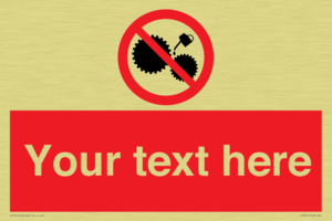 Custom No Oiling Sign